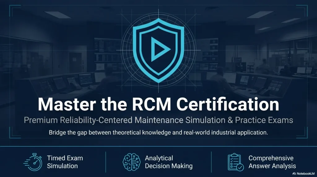 Professional RCM Simulation Exam and practice tests platform for maintenance and reliability engineers.