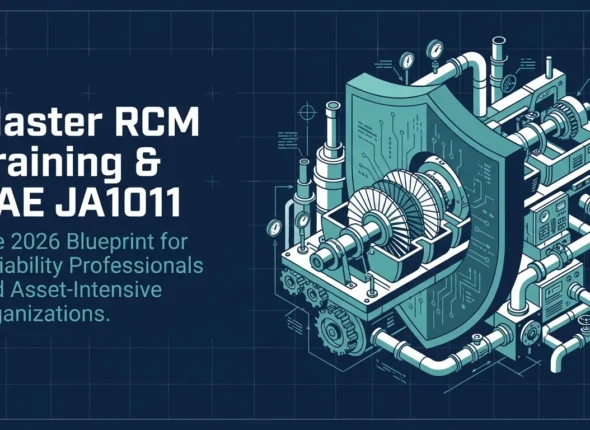 Comprehensive cover guide for Reliability Centered Maintenance (RCM) training aligned with SAE JA1011 standards.